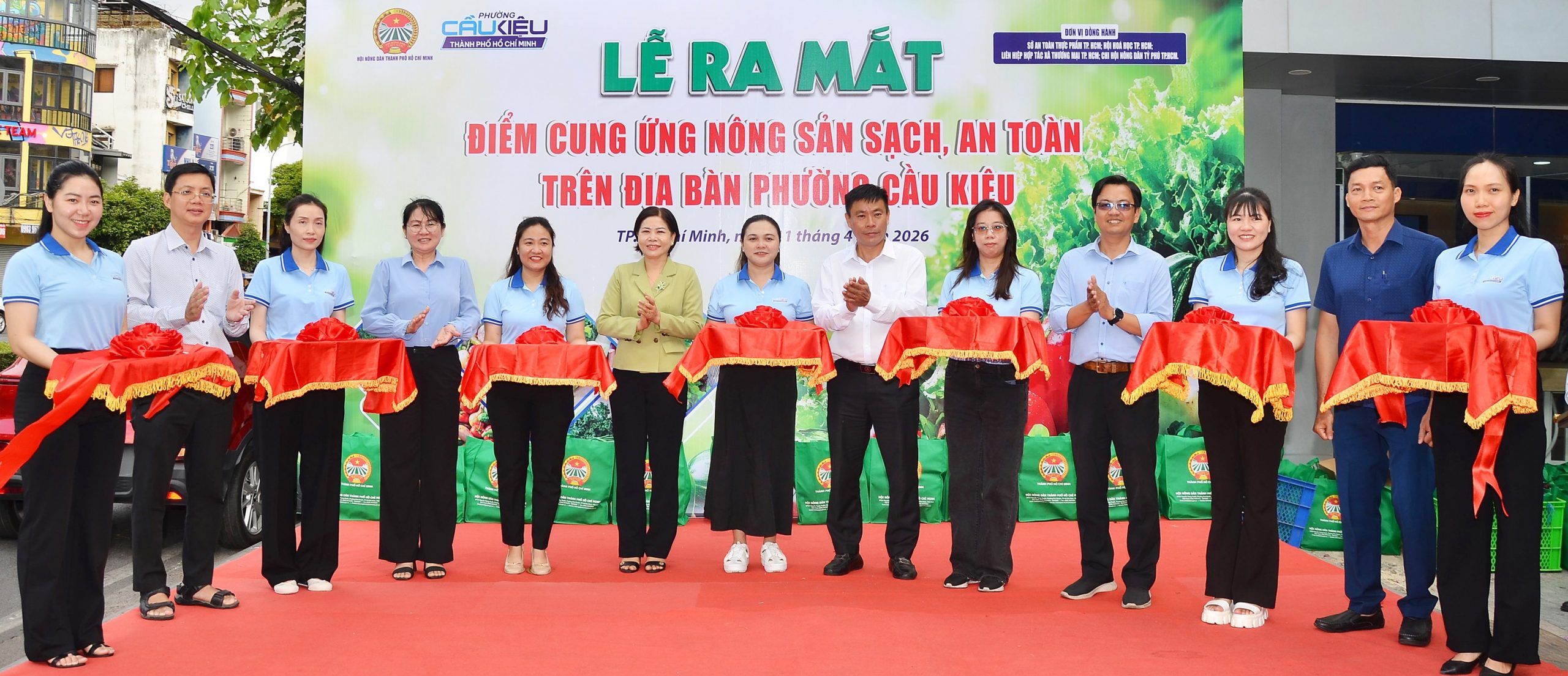 Ra mắt điểm cung ứng nông sản an toàn trên địa bàn phường Cầu Kiệu